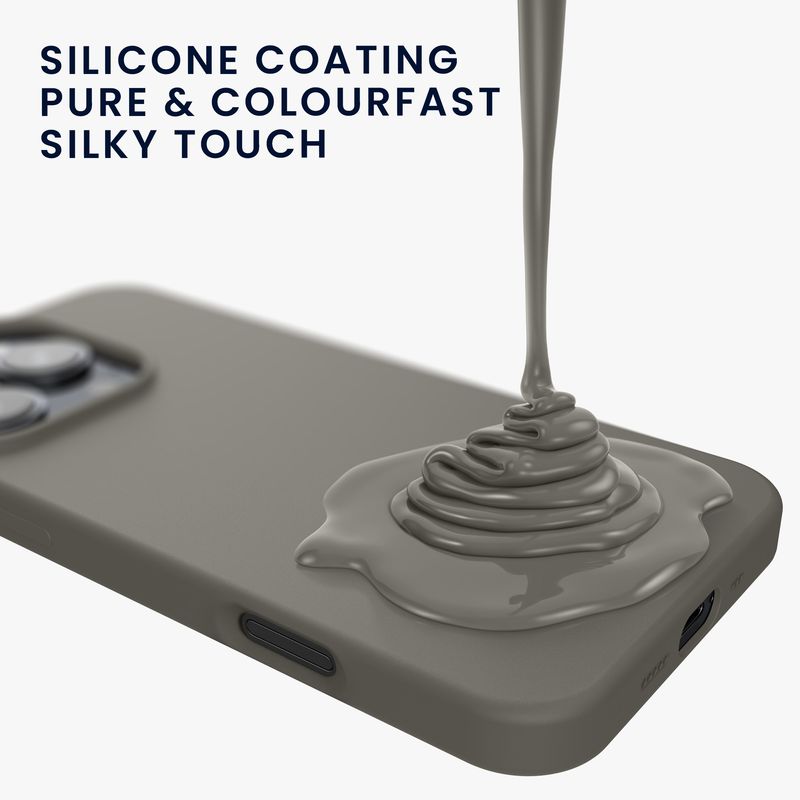 Laptop, Telefoane si Tablete - Telefoane mobile si accesorii - Accesorii Telefoane - Huse telefoane - Husa Kwmobile pentru iPhone 16 Pro, anti-alunecare, silicon, gri - Infinity.ro