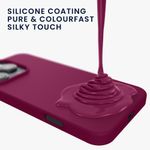 Laptop, Telefoane si Tablete - Telefoane mobile si accesorii - Accesorii Telefoane - Huse telefoane - Husa Kwmobile pentru iPhone 16 Pro, anti-alunecare, silicon, rosu rodie - Infinity.ro