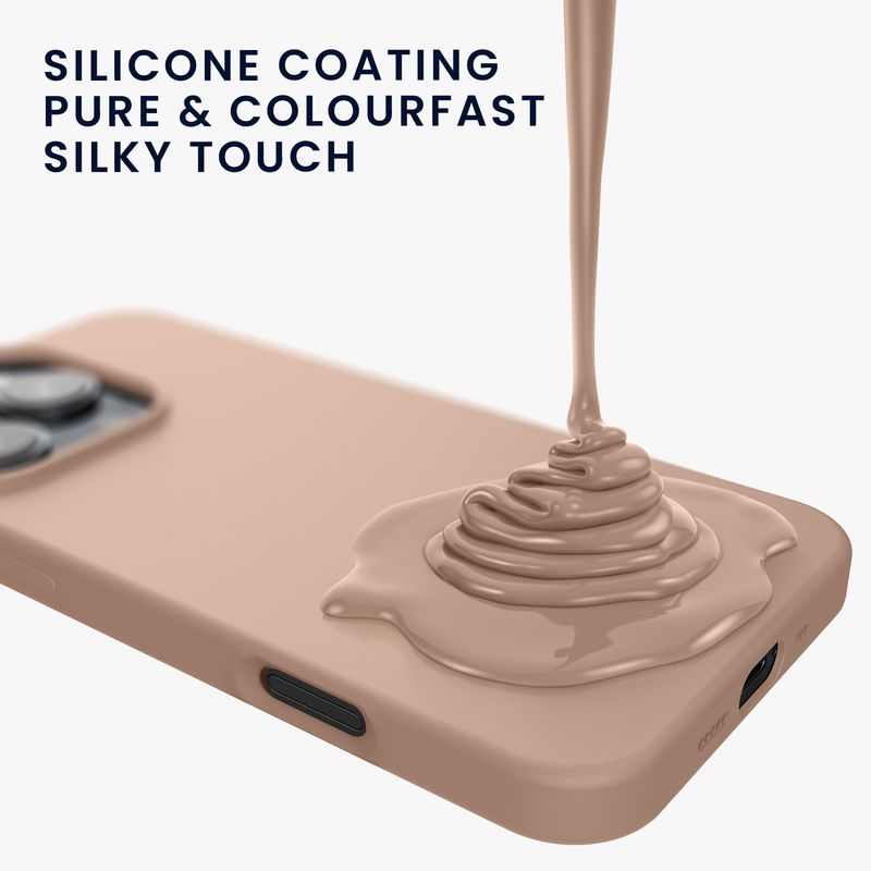 Laptop, Telefoane si Tablete - Telefoane mobile si accesorii - Accesorii Telefoane - Huse telefoane - Husa Kwmobile pentru iPhone 16 Pro, anti-alunecare, silicon, roz antic - Infinity.ro
