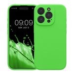 Laptop, Telefoane si Tablete - Telefoane mobile si accesorii - Accesorii Telefoane - Huse telefoane - Husa Kwmobile pentru iPhone 16 Pro, anti-alunecare, silicon, verde lime - Infinity.ro