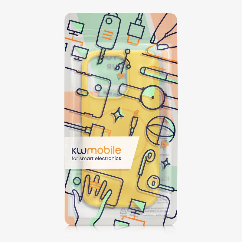 Laptop, Telefoane si Tablete - Telefoane mobile si accesorii - Accesorii Telefoane - Huse telefoane - Husa Kwmobile pentru iPhone 16 Pro, compatibilitate MagSafe, silicon, galben - Infinity.ro