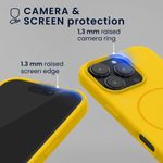 Laptop, Telefoane si Tablete - Telefoane mobile si accesorii - Accesorii Telefoane - Huse telefoane - Husa Kwmobile pentru iPhone 16 Pro, compatibilitate MagSafe, silicon, galben - Infinity.ro