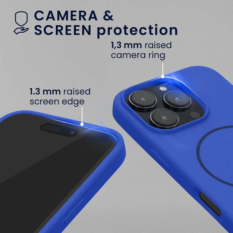 Laptop, Telefoane si Tablete - Telefoane mobile si accesorii - Accesorii Telefoane - Huse telefoane - Husa Kwmobile pentru iPhone 16 Pro, compatibilitate MagSafe, silicon, albastru - Infinity.ro