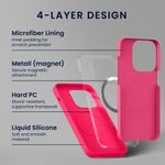 Laptop, Telefoane si Tablete - Telefoane mobile si accesorii - Accesorii Telefoane - Huse telefoane - Husa Kwmobile pentru iPhone 16 Pro, compatibilitate MagSafe, silicon, roz - Infinity.ro
