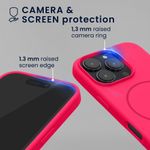 Laptop, Telefoane si Tablete - Telefoane mobile si accesorii - Accesorii Telefoane - Huse telefoane - Husa Kwmobile pentru iPhone 16 Pro, compatibilitate MagSafe, silicon, roz - Infinity.ro