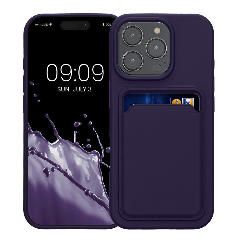 Laptop, Telefoane si Tablete - Telefoane mobile si accesorii - Accesorii Telefoane - Huse telefoane - Husa Kwmobile pentru iPhone 16 Pro, incarcare wireless, silicon, albastru - Infinity.ro