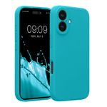 Laptop, Telefoane si Tablete - Telefoane mobile si accesorii - Accesorii Telefoane - Huse telefoane - Husa Kwmobile pentru iPhone 16, anti-alunecare, protectie la zgarieturi, silicon, albastru - Infinity.ro