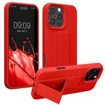 Laptop, Telefoane si Tablete - Telefoane mobile si accesorii - Accesorii Telefoane - Huse telefoane - Husa Kwmobile pentru iPhone 16 Pro, functie stand, silicon, rosu - Infinity.ro