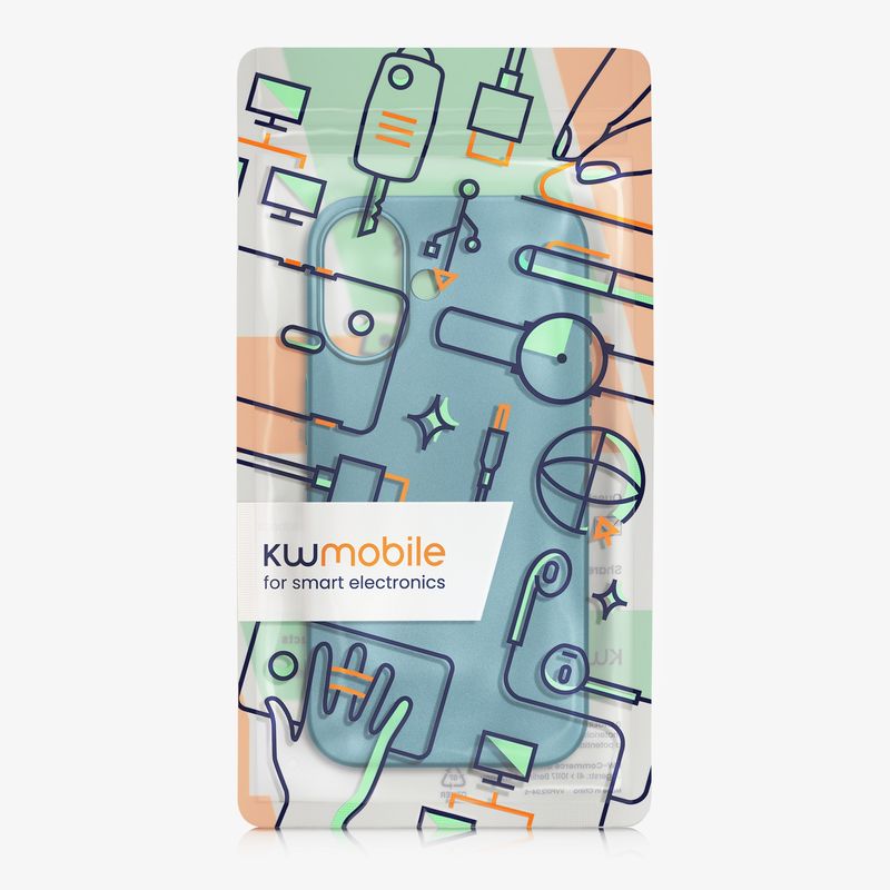 Laptop, Telefoane si Tablete - Telefoane mobile si accesorii - Accesorii Telefoane - Huse telefoane - Husa Kwmobile pentru iPhone 16, anti-alunecare, silicon, albastru caraibian - Infinity.ro