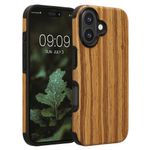 Laptop, Telefoane si Tablete - Telefoane mobile si accesorii - Accesorii Telefoane - Huse telefoane - Husa Kwmobile pentru iPhone 16, anti-alunecare, lemn, TPU, aspect vintage - Infinity.ro