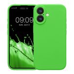 Laptop, Telefoane si Tablete - Telefoane mobile si accesorii - Accesorii Telefoane - Huse telefoane - Husa Kwmobile pentru iPhone 16, anti-alunecare, silicon, verde - Infinity.ro