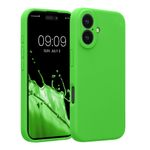 Laptop, Telefoane si Tablete - Telefoane mobile si accesorii - Accesorii Telefoane - Huse telefoane - Husa Kwmobile pentru iPhone 16, anti-alunecare, silicon, verde - Infinity.ro