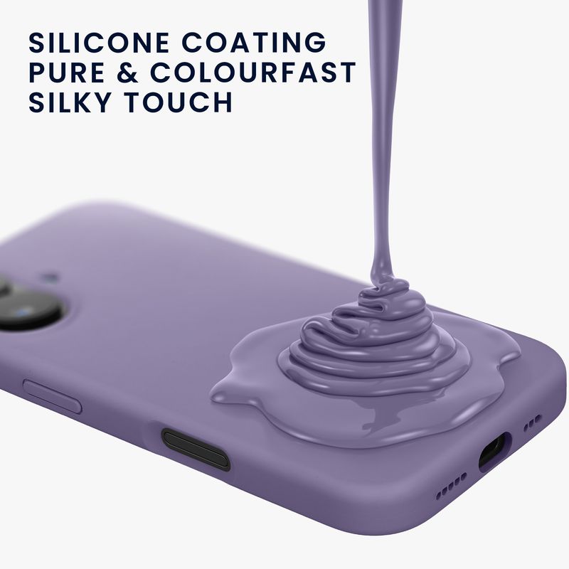 Laptop, Telefoane si Tablete - Telefoane mobile si accesorii - Accesorii Telefoane - Huse telefoane - Husa Kwmobile pentru iPhone 16, anti-alunecare, silicon, mov violet - Infinity.ro