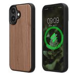 Laptop, Telefoane si Tablete - Telefoane mobile si accesorii - Accesorii Telefoane - Huse telefoane - Husa Kwmobile pentru iPhone 16, compatibilitate MagSafe, protectie la socuri, lemn, TPU, maro - Infinity.ro