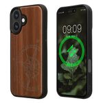 Laptop, Telefoane si Tablete - Telefoane mobile si accesorii - Accesorii Telefoane - Huse telefoane - Husa Kwmobile pentru iPhone 16, compatibilitate MagSafe, lemn, TPU, maro - Infinity.ro
