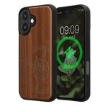 Laptop, Telefoane si Tablete - Telefoane mobile si accesorii - Accesorii Telefoane - Huse telefoane - Husa Kwmobile pentru iPhone 16, compatibilitate MagSafe, lemn, TPU, maro - Infinity.ro