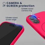 Laptop, Telefoane si Tablete - Telefoane mobile si accesorii - Accesorii Telefoane - Huse telefoane - Husa Kwmobile pentru iPhone 16, compatibilitate MagSafe, silicon, roz - Infinity.ro