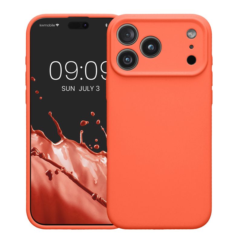 Laptop, Telefoane si Tablete - Telefoane mobile si accesorii - Accesorii Telefoane - Huse telefoane - Husa Kwmobile pentru iPhone 17 Pro Max, anti-alunecare, protectie la socuri, silicon, roz - Infinity.ro