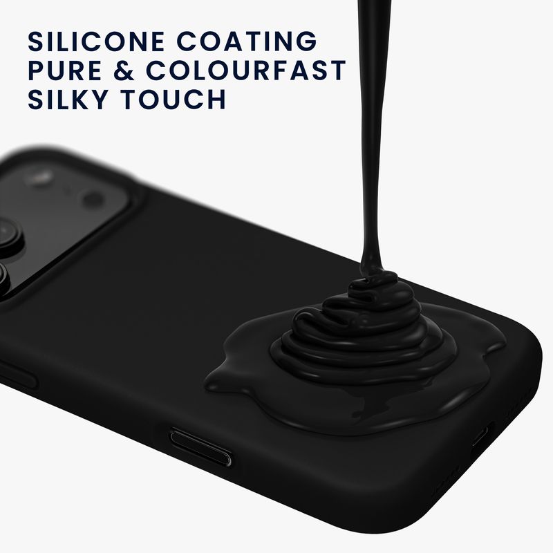 Laptop, Telefoane si Tablete - Telefoane mobile si accesorii - Accesorii Telefoane - Huse telefoane - Husa Kwmobile pentru iPhone 17 Pro Max, anti-alunecare, anti-amprenta, silicon, negru - Infinity.ro