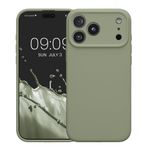 Laptop, Telefoane si Tablete - Telefoane mobile si accesorii - Accesorii Telefoane - Huse telefoane - Husa Kwmobile pentru iPhone 17 Pro Max, anti-alunecare, protectie la socuri, silicon, verde - Infinity.ro