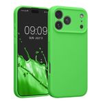 Laptop, Telefoane si Tablete - Telefoane mobile si accesorii - Accesorii Telefoane - Huse telefoane - Husa Kwmobile pentru iPhone 17 Pro Max, anti-alunecare, silicon, verde - Infinity.ro