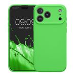 Laptop, Telefoane si Tablete - Telefoane mobile si accesorii - Accesorii Telefoane - Huse telefoane - Husa Kwmobile pentru iPhone 17 Pro Max, anti-alunecare, silicon, verde - Infinity.ro