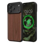 Laptop, Telefoane si Tablete - Telefoane mobile si accesorii - Accesorii Telefoane - Huse telefoane - Husa Kwmobile pentru iPhone 17 Pro Max, compatibilitate MagSafe, lemn, TPU, maro - Infinity.ro