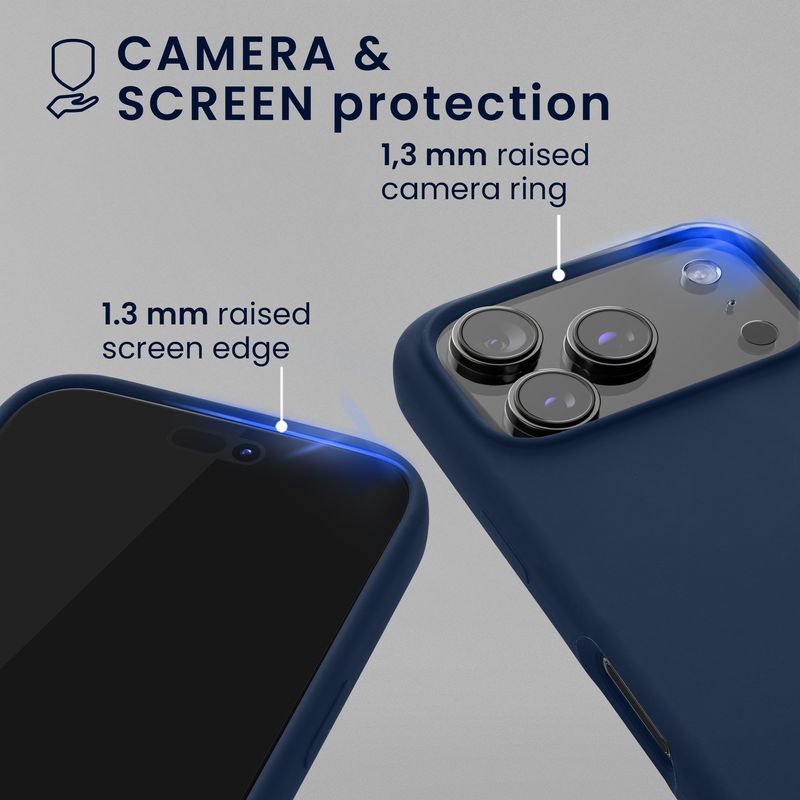 Laptop, Telefoane si Tablete - Telefoane mobile si accesorii - Accesorii Telefoane - Huse telefoane - Husa Kwmobile pentru iPhone 17 Pro Max, compatibilitate MagSafe, silicon, albastru - Infinity.ro