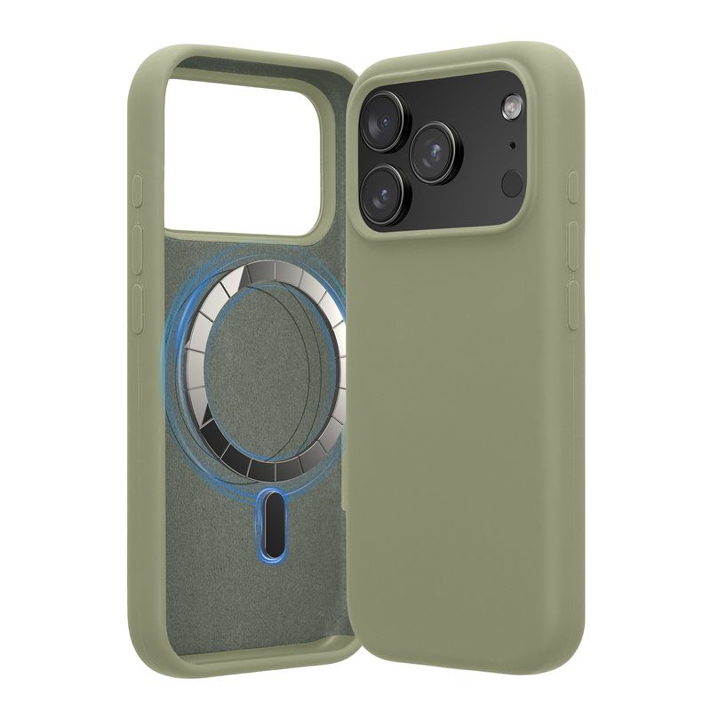Laptop, Telefoane si Tablete - Telefoane mobile si accesorii - Accesorii Telefoane - Huse telefoane - Husa Kwmobile pentru iPhone 17 Pro Max, compatibilitate MagSafe, silicon, verde - Infinity.ro