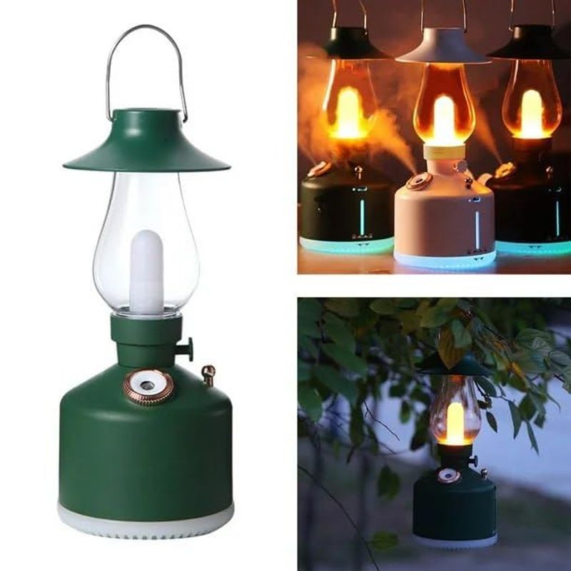 Casa si Gradina - Decoratiuni - Aromaterapie si lumanari - Difuzoare aromaterapie - Difuzor de Aroma Retro  tip lampa cu capac cu Lumina dimabila calda tip  Flacara - Infinity.ro
