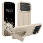 Laptop, Telefoane si Tablete - Telefoane mobile si accesorii - Accesorii Telefoane - Huse telefoane - Husa Kwmobile pentru iPhone 17 Pro Max, functie stand, silicon, bej - Infinity.ro