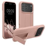 Laptop, Telefoane si Tablete - Telefoane mobile si accesorii - Accesorii Telefoane - Huse telefoane - Husa Kwmobile pentru iPhone 17 Pro Max, functie stand, silicon, roz - Infinity.ro