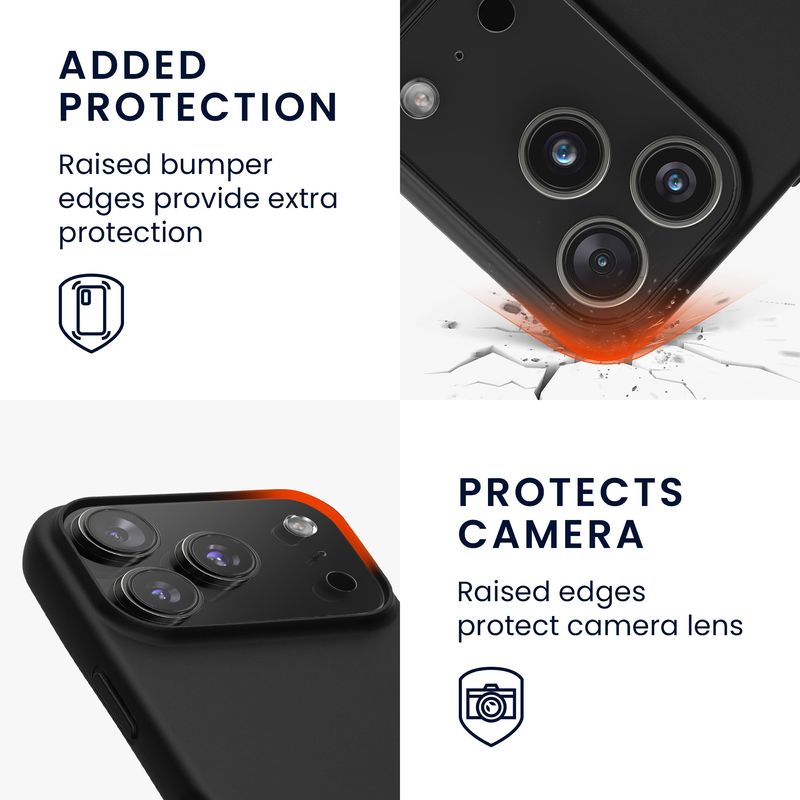 Laptop, Telefoane si Tablete - Telefoane mobile si accesorii - Accesorii Telefoane - Huse telefoane - Husa Kwmobile pentru iPhone 17 Pro Max, protectie la socuri, silicon, negru - Infinity.ro