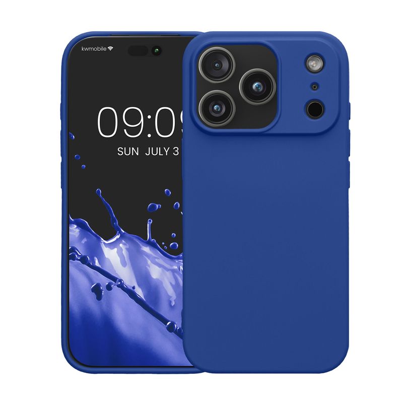 Laptop, Telefoane si Tablete - Telefoane mobile si accesorii - Accesorii Telefoane - Huse telefoane - Husa Kwmobile pentru iPhone 17 Pro Max, protectie la socuri, silicon, albastru - Infinity.ro