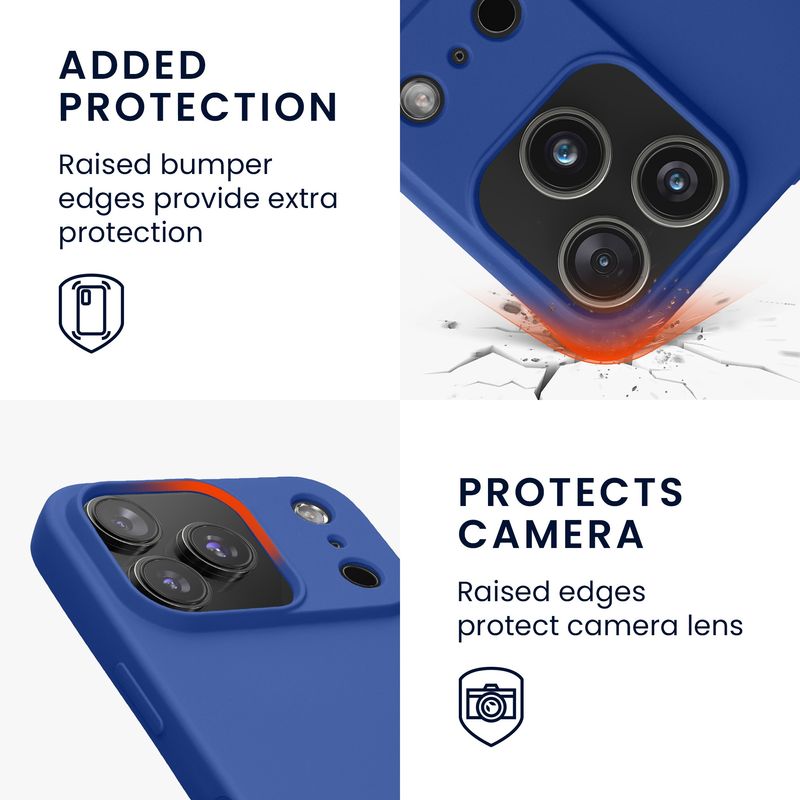 Laptop, Telefoane si Tablete - Telefoane mobile si accesorii - Accesorii Telefoane - Huse telefoane - Husa Kwmobile pentru iPhone 17 Pro Max, protectie la socuri, silicon, albastru - Infinity.ro