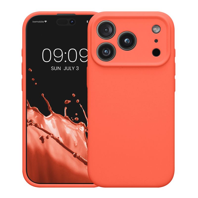 Laptop, Telefoane si Tablete - Telefoane mobile si accesorii - Accesorii Telefoane - Huse telefoane - Husa Kwmobile pentru iPhone 17 Pro, anti-alunecare, protectie la socuri, silicon, roz - Infinity.ro