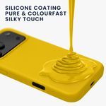 Laptop, Telefoane si Tablete - Telefoane mobile si accesorii - Accesorii Telefoane - Huse telefoane - Husa Kwmobile pentru iPhone 17 Pro, anti-alunecare, anti-amprenta, silicon, galben - Infinity.ro
