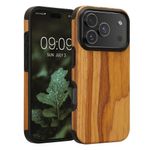 Laptop, Telefoane si Tablete - Telefoane mobile si accesorii - Accesorii Telefoane - Huse telefoane - Husa Kwmobile pentru iPhone 17 Pro, anti-alunecare, lemn, TPU, aspect vintage - Infinity.ro