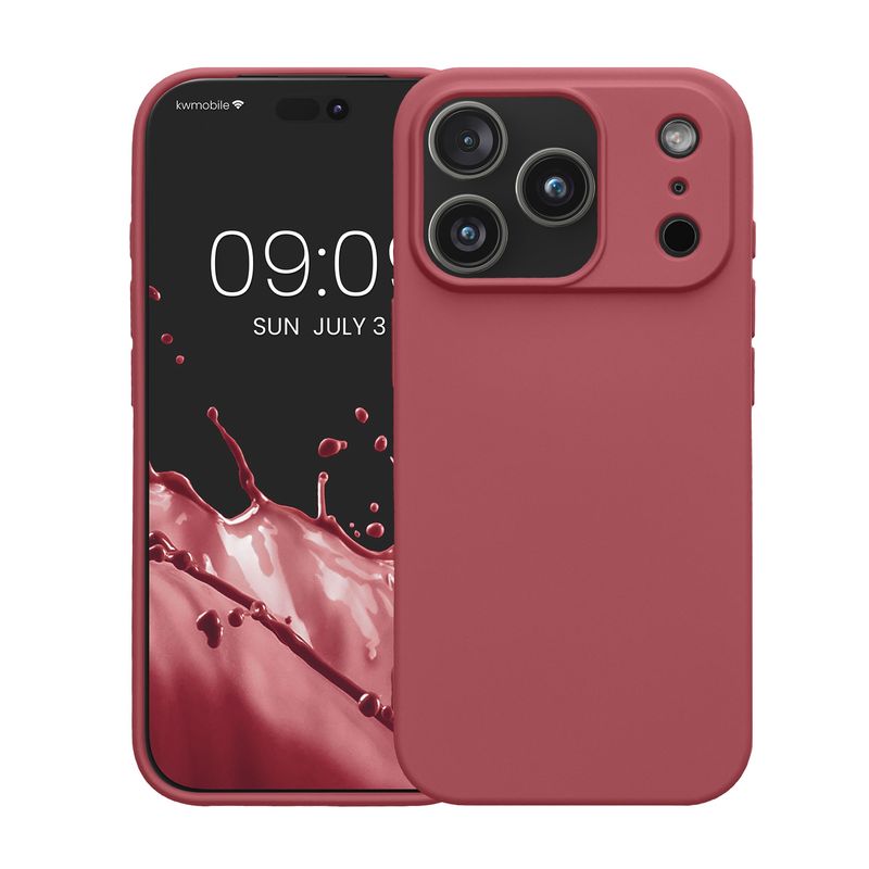 Laptop, Telefoane si Tablete - Telefoane mobile si accesorii - Accesorii Telefoane - Huse telefoane - Husa Kwmobile pentru iPhone 17 Pro Max, protectie la socuri, silicon, roz - Infinity.ro