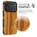 Laptop, Telefoane si Tablete - Telefoane mobile si accesorii - Accesorii Telefoane - Huse telefoane - Husa Kwmobile pentru iPhone 17 Pro, anti-alunecare, lemn, TPU, aspect vintage - Infinity.ro