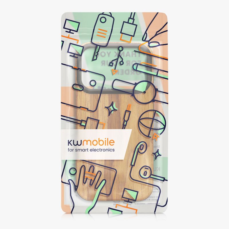 Laptop, Telefoane si Tablete - Telefoane mobile si accesorii - Accesorii Telefoane - Huse telefoane - Husa Kwmobile pentru iPhone 17 Pro, anti-alunecare, lemn, TPU, aspect vintage - Infinity.ro