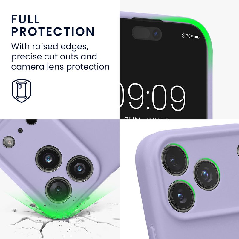 Laptop, Telefoane si Tablete - Telefoane mobile si accesorii - Accesorii Telefoane - Huse telefoane - Husa Kwmobile pentru iPhone 17 Pro, anti-alunecare, protectie la socuri, silicon, mov - Infinity.ro