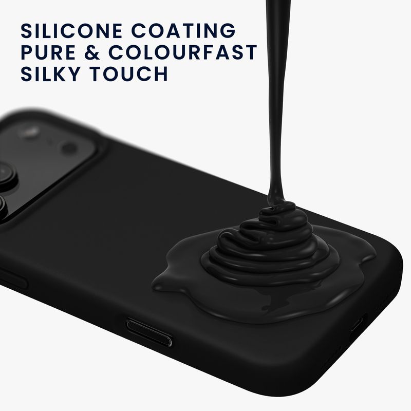 Laptop, Telefoane si Tablete - Telefoane mobile si accesorii - Accesorii Telefoane - Huse telefoane - Husa Kwmobile pentru iPhone 17 Pro, anti-alunecare, anti-amprenta, silicon, negru - Infinity.ro
