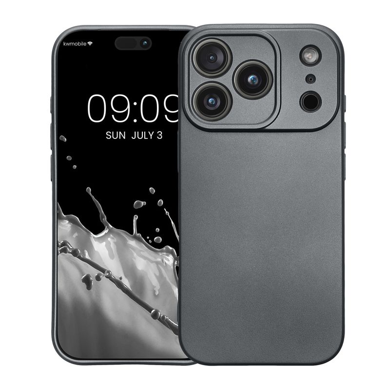 Laptop, Telefoane si Tablete - Telefoane mobile si accesorii - Accesorii Telefoane - Huse telefoane - Husa Kwmobile pentru iPhone 17 Pro, anti-alunecare, protectie la zgarieturi, silicon, gri - Infinity.ro