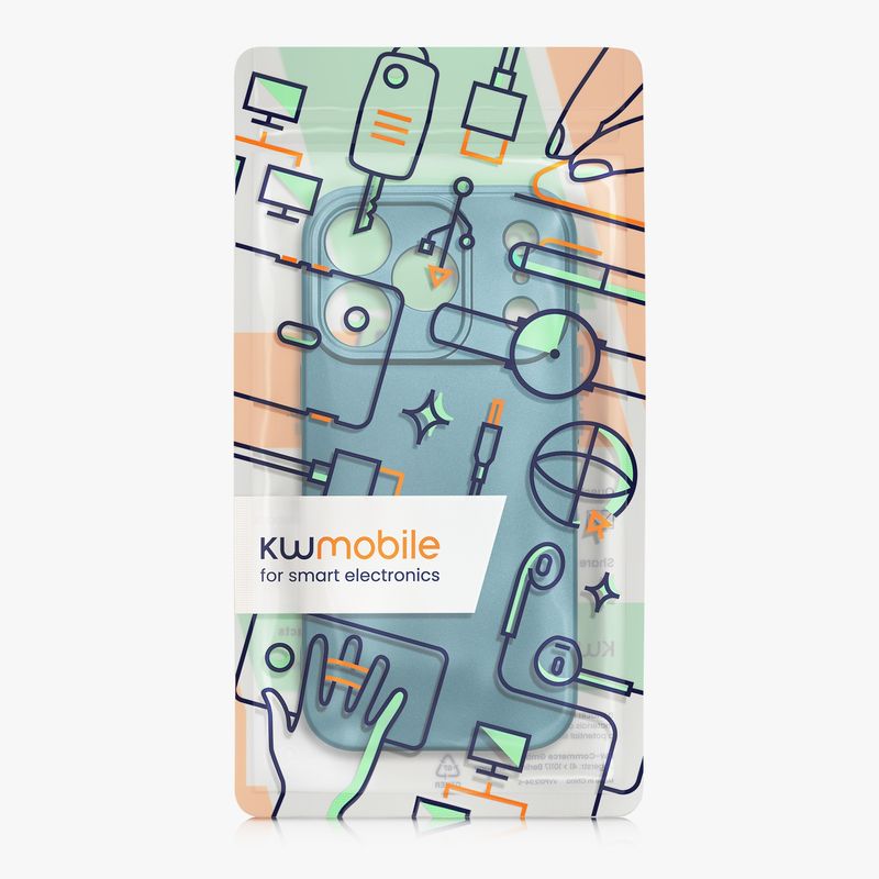 Laptop, Telefoane si Tablete - Telefoane mobile si accesorii - Accesorii Telefoane - Huse telefoane - Husa Kwmobile pentru iPhone 17 Pro, anti-alunecare, silicon, albastru - Infinity.ro