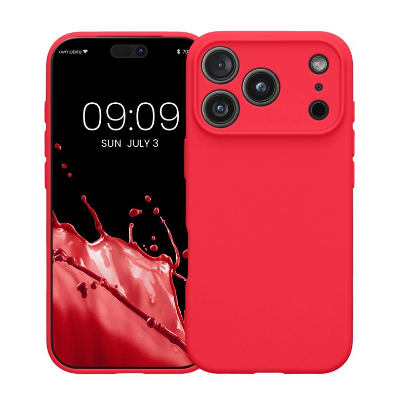 Laptop, Telefoane si Tablete - Telefoane mobile si accesorii - Accesorii Telefoane - Huse telefoane - Husa Kwmobile pentru iPhone 17 Pro, anti-alunecare, protectie la zgarieturi, silicon, roz - Infinity.ro