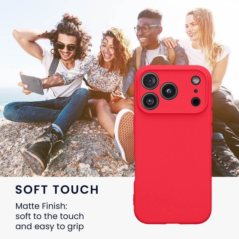 Laptop, Telefoane si Tablete - Telefoane mobile si accesorii - Accesorii Telefoane - Huse telefoane - Husa Kwmobile pentru iPhone 17 Pro, anti-alunecare, protectie la zgarieturi, silicon, roz - Infinity.ro