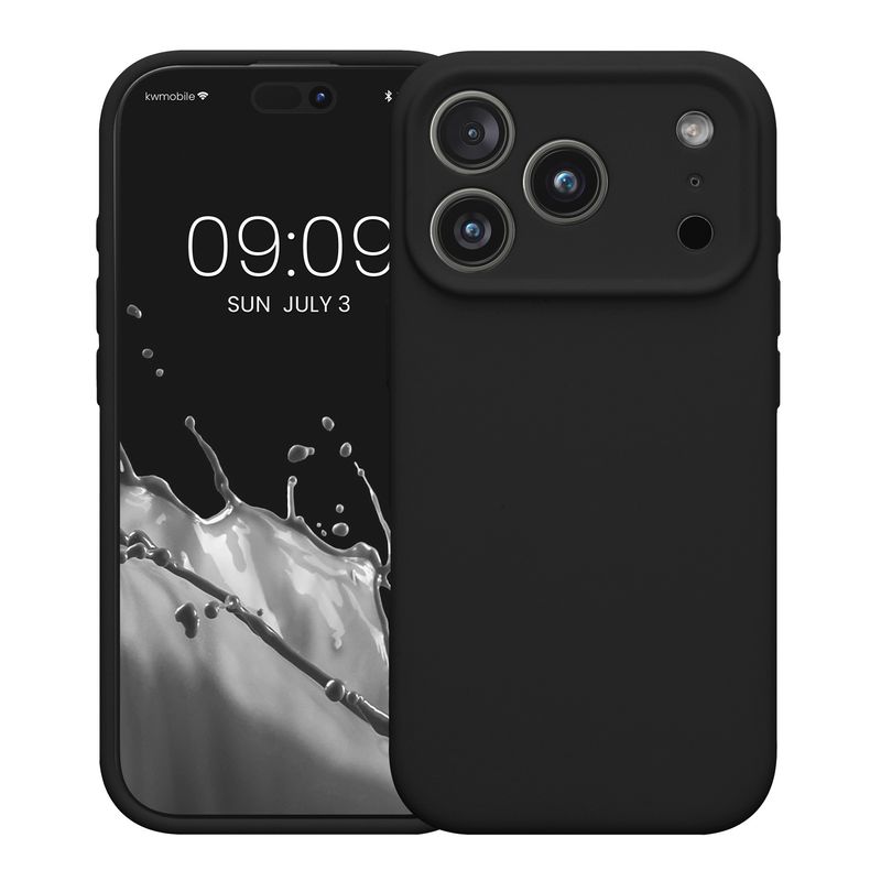Laptop, Telefoane si Tablete - Telefoane mobile si accesorii - Accesorii Telefoane - Huse telefoane - Husa Kwmobile pentru iPhone 17 Pro, anti-alunecare, silicon, negru - Infinity.ro