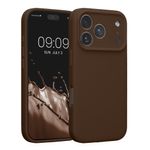 Laptop, Telefoane si Tablete - Telefoane mobile si accesorii - Accesorii Telefoane - Huse telefoane - Husa Kwmobile pentru iPhone 17 Pro, anti-alunecare, silicon, maro - Infinity.ro