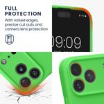 Laptop, Telefoane si Tablete - Telefoane mobile si accesorii - Accesorii Telefoane - Huse telefoane - Husa Kwmobile pentru iPhone 17 Pro, anti-alunecare, silicon, verde - Infinity.ro